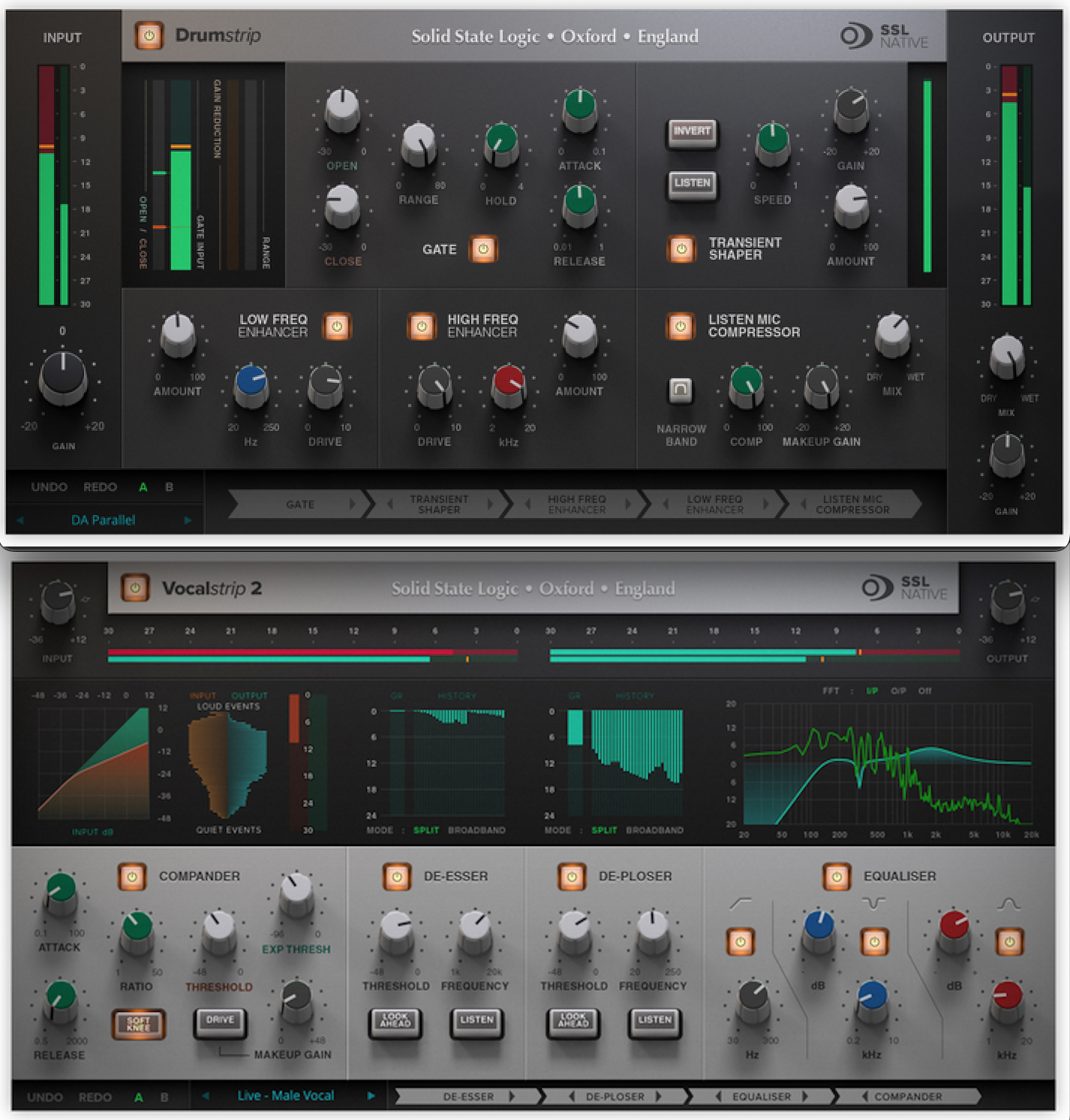 Solid State Logic Vocalstrip 2 and Drumstrip